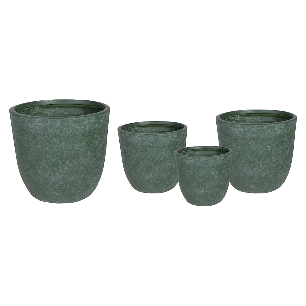 Bloempot Arizona Egg Cypress Wash - D32 X H31cm - Groen 4 Bloempot Arizona Egg Cypress Wash - D32 X H31cm - Groen - Afbeelding 2