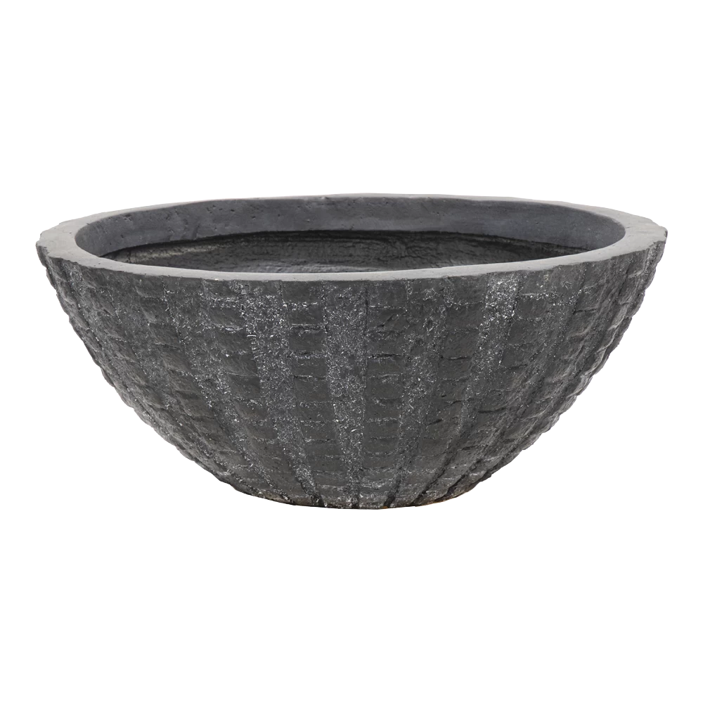 Plantenschaal Arkansas - D55 X H24cm - Donkergrijs 3 Plantenschaal Arkansas - D55 X H24cm - Donkergrijs
