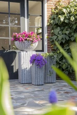 Plantenschaal Arkansas - D45 X H20cm - Lichtgrijs -Tuinbenodigdheden Bevordering arkansas bowl low washed grey d45h20 bloempot 7 9