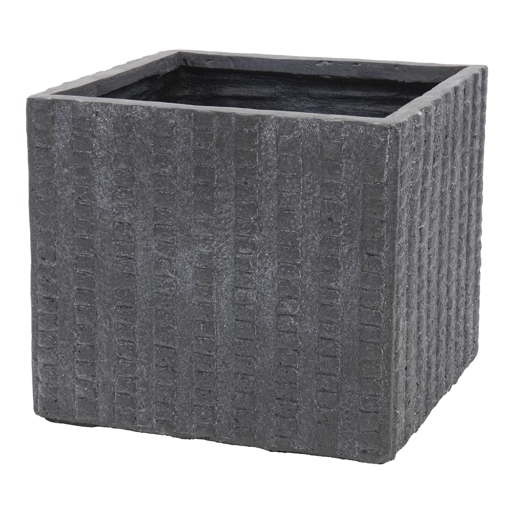 Plantenbak Arkansas Cubi - L55 X B55 X H46cm - Donkergrijs 3 Plantenbak Arkansas Cubi - L55 X B55 X H46cm - Donkergrijs