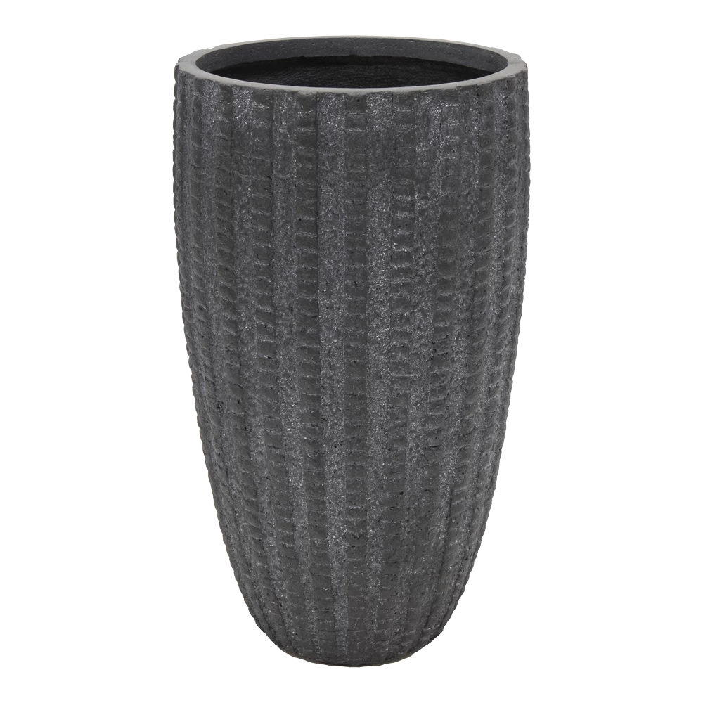 Bloempot Arkansas High Vase - D44 X H77cm - Donkergrijs 3 Bloempot Arkansas High Vase - D44 X H77cm - Donkergrijs