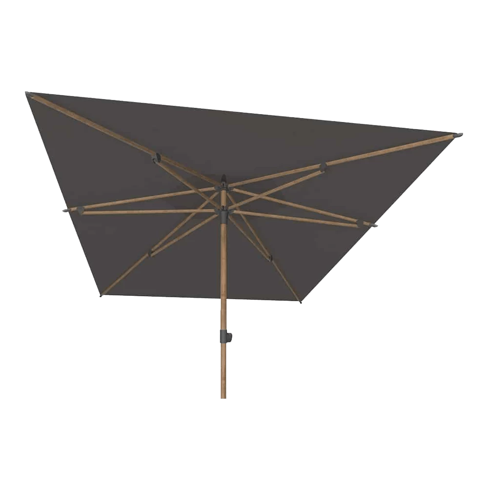 Azzurro Stokparasol 200 X 300 Cm - Charcoal / Woodlook