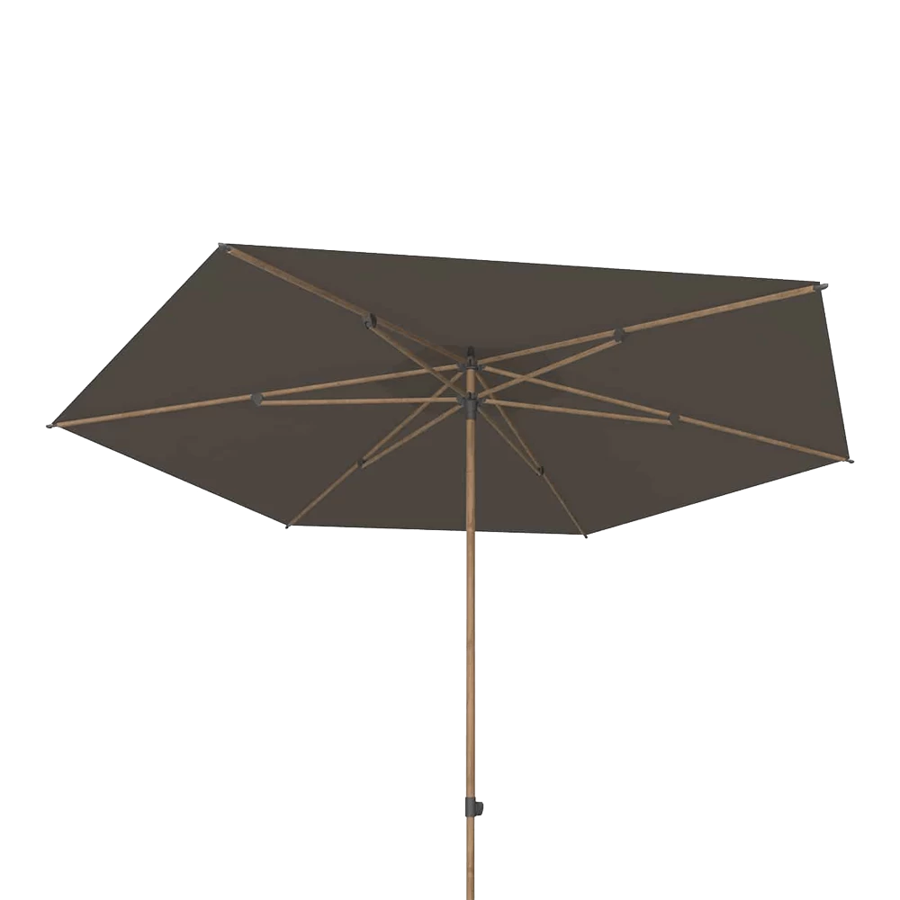 Azzurro Stokparasol 300 Cm U00d8 - Charcoal / Woodlook 3 Azzurro Stokparasol 300 Cm U00d8 - Charcoal / Woodlook