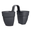 Elho Balkonbak Vibia Campana Twin 21cm - Antraciet -Tuinbenodigdheden Bevordering balkonbak vibia campana twin 21cm antraciet balkonbak antraciet 1 1