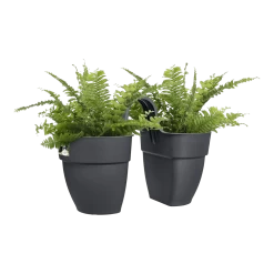 Elho Balkonbak Vibia Campana Twin 21cm - Antraciet -Tuinbenodigdheden Bevordering balkonbak vibia campana twin 21cm antraciet balkonbak antraciet 3 1