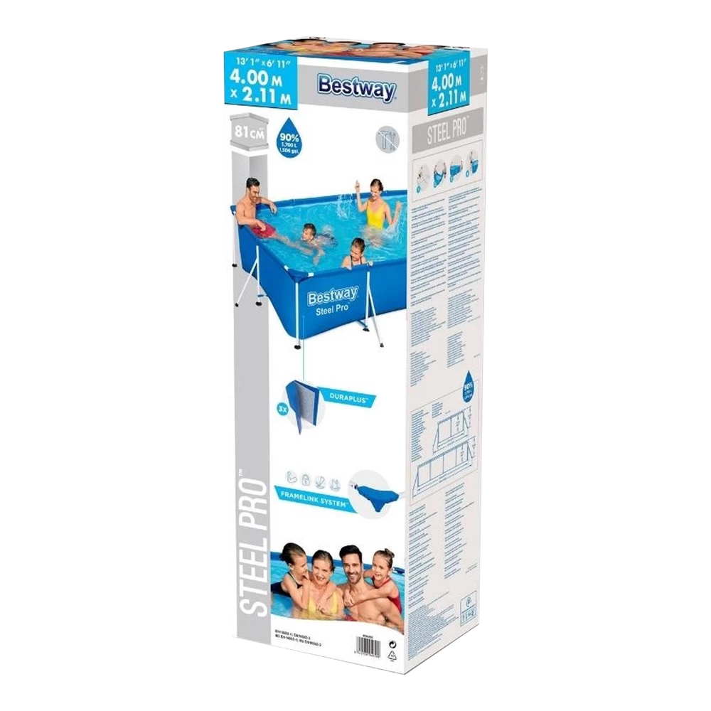 Bestway Frame Zwembad - Steel Pro - 400x211x81cm 7 Bestway Frame Zwembad - Steel Pro - 400x211x81cm - Afbeelding 5