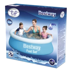 Bestway Opblaasbaar Zwembad - Fast Set - 183x51cm 11 Bestway Opblaasbaar Zwembad - Fast Set - 183x51cm -Tuinbenodigdheden Bevordering bestway opblaasbaar zwembad fast set 183x51cm 5