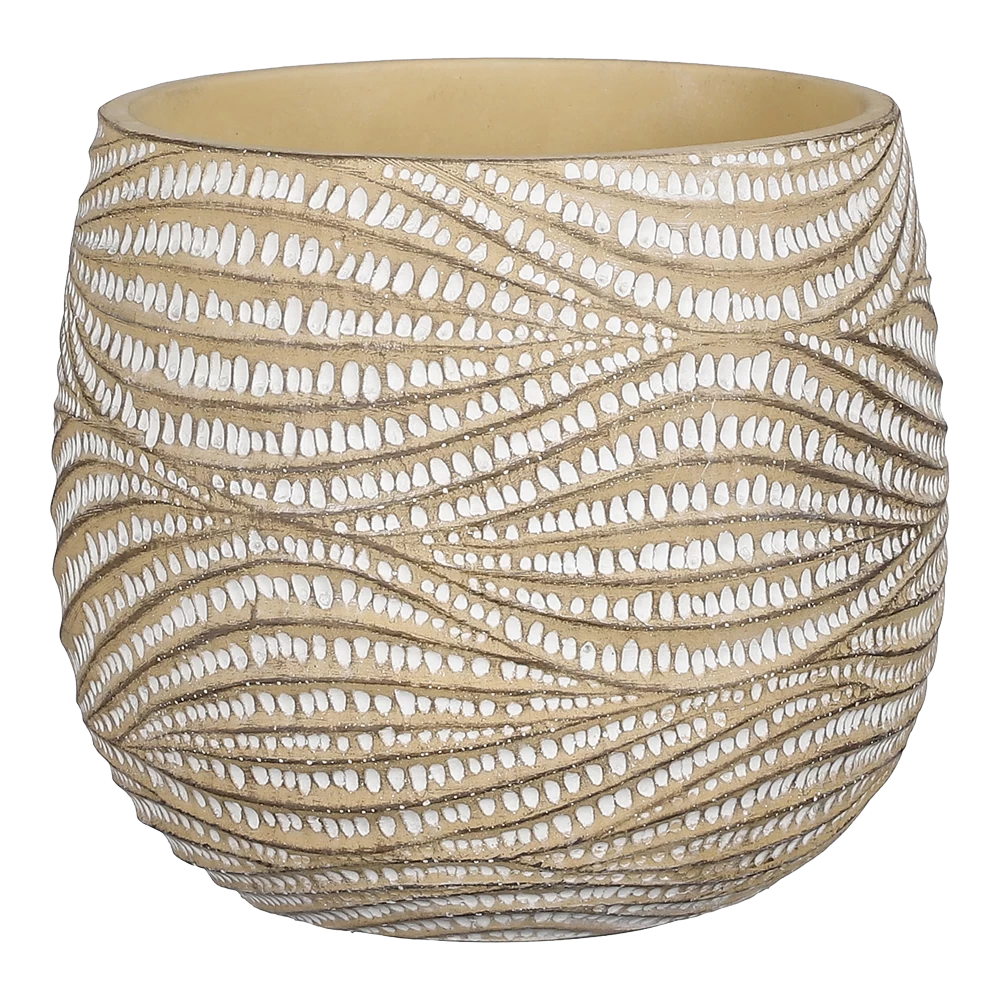 Bloempot Hendrick - D19 X H17cm - Creme 3 Bloempot Hendrick - D19 X H17cm - Creme