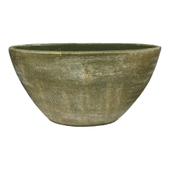 Bloempot Miami Ovaal - L30 X D13 X H17cm - Groen Cement