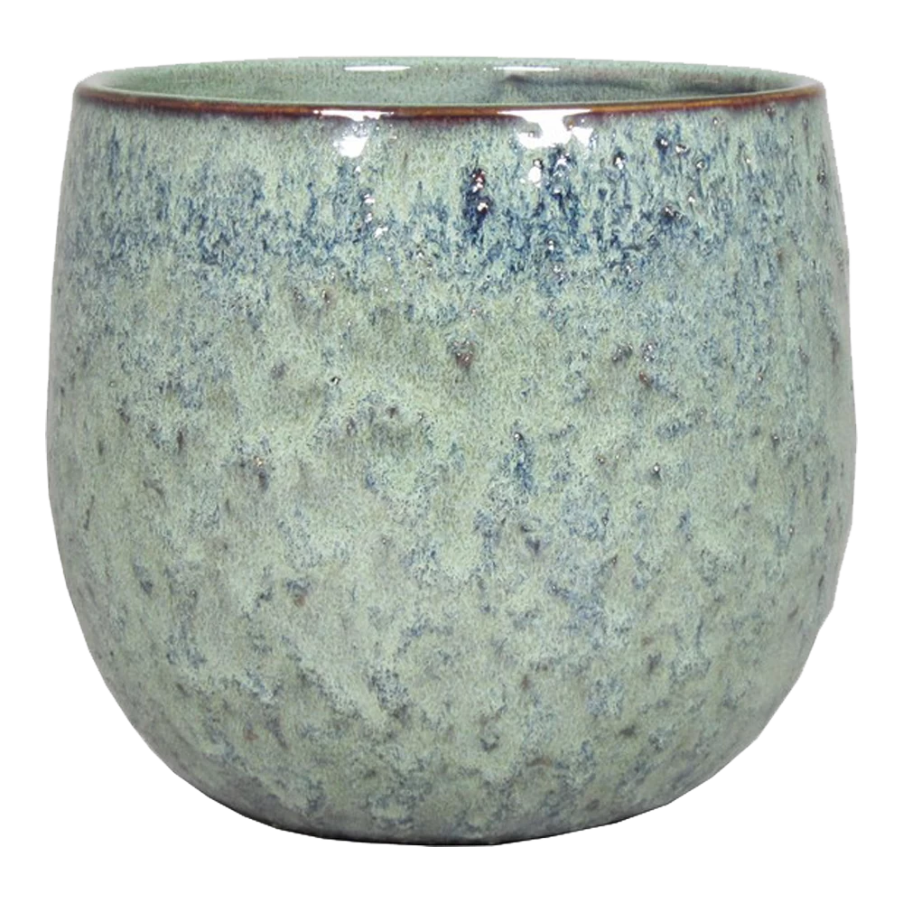 Bloempot Sierra - D19 X H17,5cm - Turquoise 3 Bloempot Sierra - D19 X H17,5cm - Turquoise