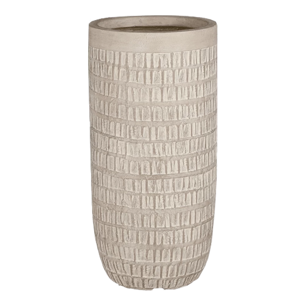 Bloempot Tallinn - D24 X H48,5cm - Taupe 4 Bloempot Tallinn - D24 X H48,5cm - Taupe - Afbeelding 2