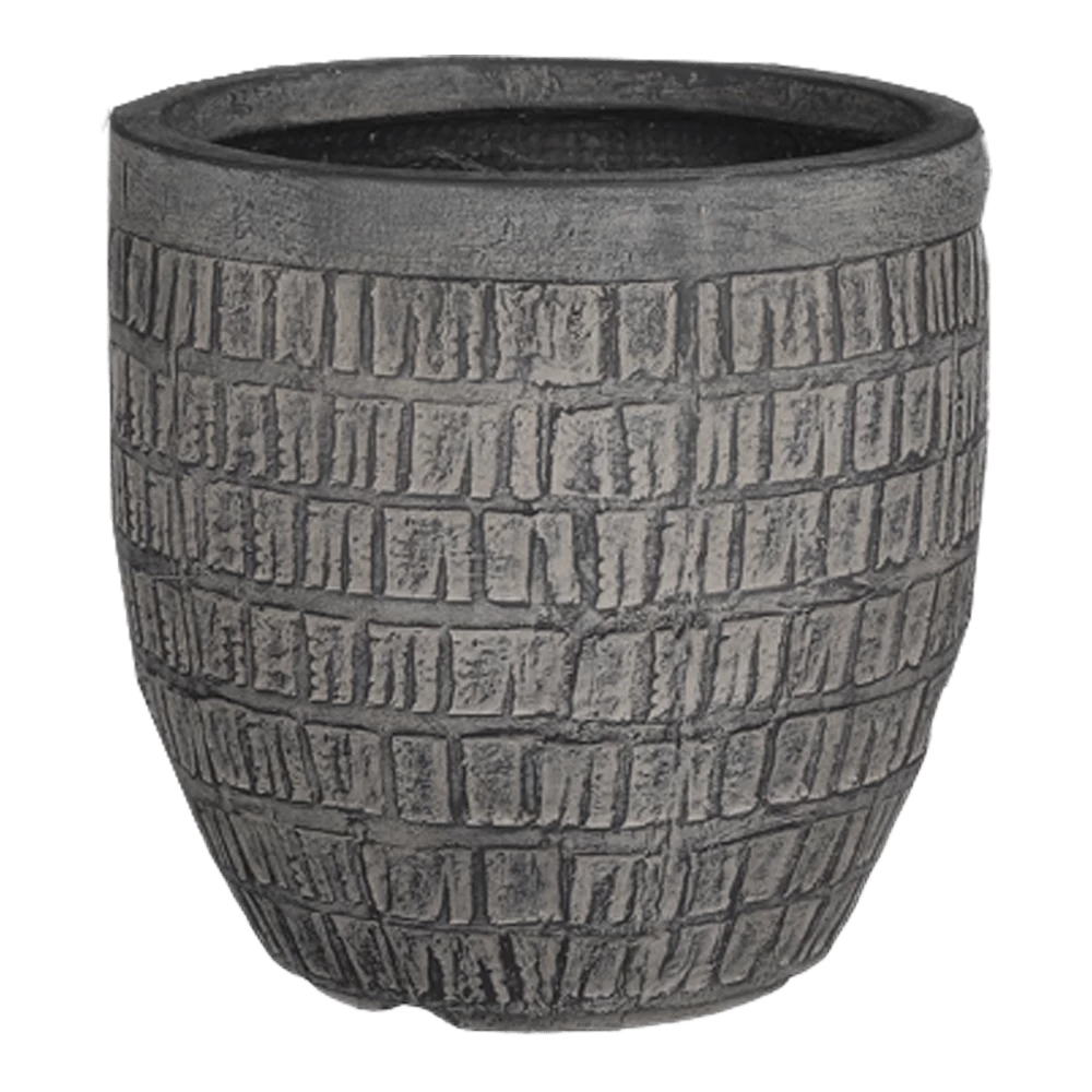Bloempot Tallinn - D31 X H31cm - Zwart-grijs 4 Bloempot Tallinn - D31 X H31cm - Zwart-grijs - Afbeelding 2