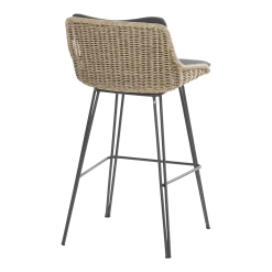 Bohemian Bar Stoel - Naturel - Incl. Kussen -Tuinbenodigdheden Bevordering bohemian bar stoel naturel incl kussen 3 1