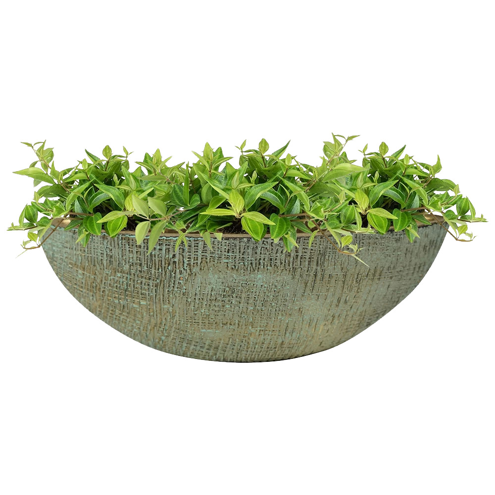 Bloempot Ryan Ovaal - L35 X B12 X H12cm - Shiny Blue 4 Bloempot Ryan Ovaal - L35 X B12 X H12cm - Shiny Blue - Afbeelding 2