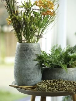 Plantenschaal Ryan - D28 X H13cm - Shiny Blue -Tuinbenodigdheden Bevordering bowl ryan shiny blue keramiek d28 h13 schaal 7 13