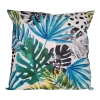 Buitenkussen Palmblad Blauw 45x45cm - Tuinkussen 2 Buitenkussen Palmblad Blauw 45x45cm - Tuinkussen -Tuinbenodigdheden Bevordering buitenkussen palmblad blauw 45x45cm tuinkussen polyester 1