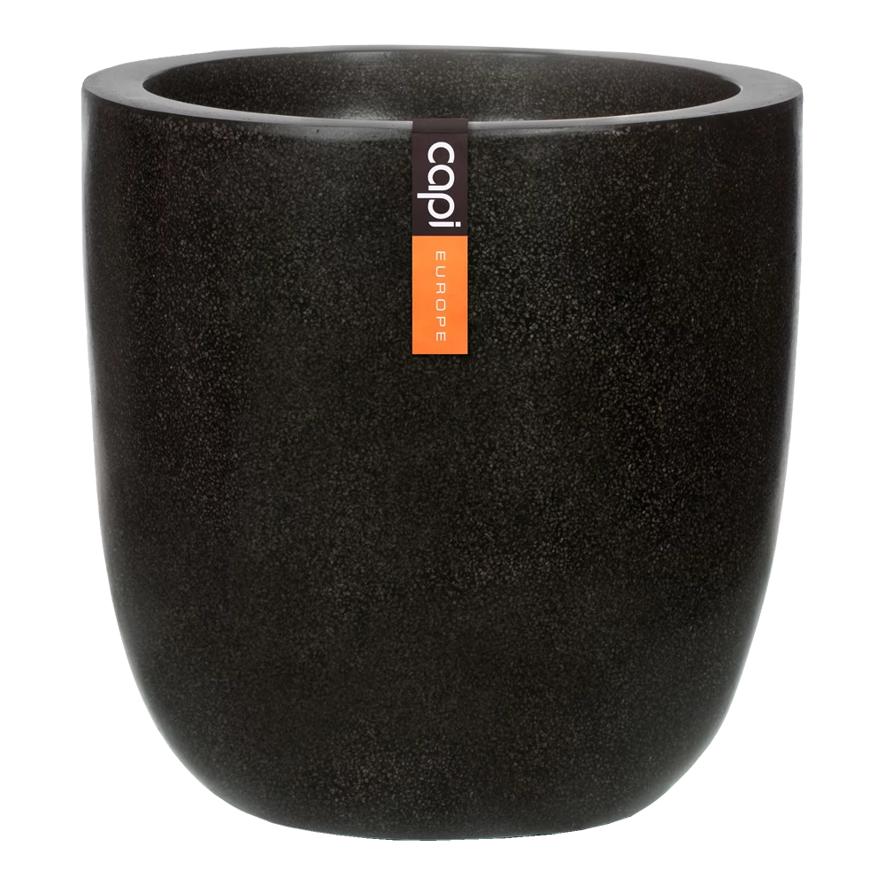 Capi Bloempot Bol Lux Terrazo - D45 X H44cm - Zwart 3 Capi Bloempot Bol Lux Terrazo - D45 X H44cm - Zwart
