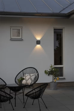 Konstsmide Chieri PowerLED 230V Wandlamp Flush Double Two 11x11cm, 2x 2W -Tuinbenodigdheden Bevordering chieri powerled 230v wandlamp flush double two 11x11cm 2x 2w netstroom 3