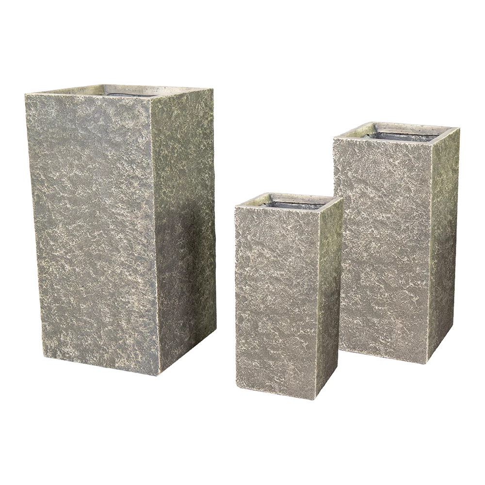 Plantenbak Colorado Cubihi - L21 X B21 X H50cm - Grijs 4 Plantenbak Colorado Cubihi - L21 X B21 X H50cm - Grijs - Afbeelding 2