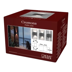 Konstsmide Cremona PowerLED 230V Wandlamp Flush 13.5cm, 2x 3W -Tuinbenodigdheden Bevordering cremona powerled 230v wandlamp flush 135cm 2x 3w netstroom 5