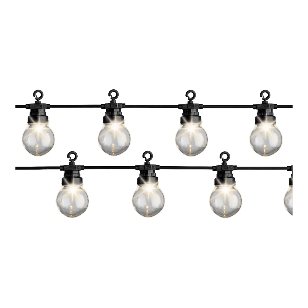 Lumineo Feestverlichting Lichtsnoer - Bolvorm - 950cm - 20 LEDS - Klassiek Warm - Afbeelding 3