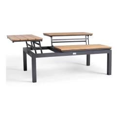 Flip-Up Coffee Tafel - 120 X 79 X 42 Cm - Teak -Tuinbenodigdheden Bevordering flip up coffee tafel 120x79x42 cm teak 3