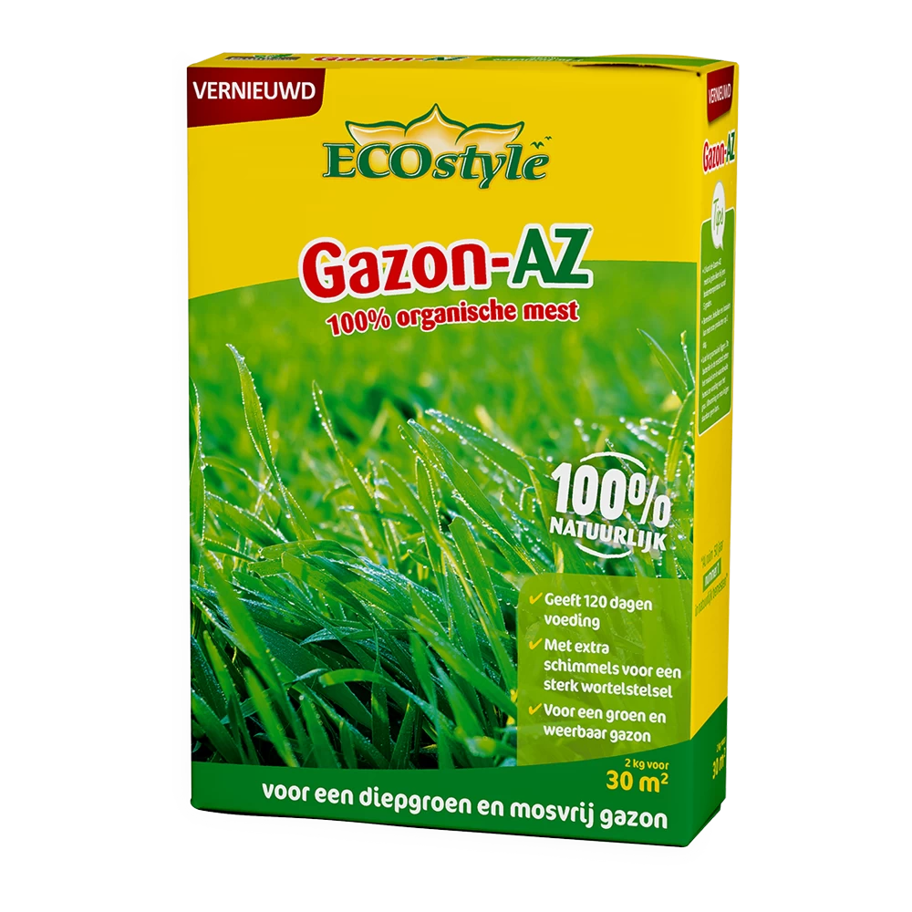 EcoStyle Gazon-AZ 2kg - Gazonmeststof 3 EcoStyle Gazon-AZ 2kg - Gazonmeststof