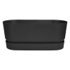 Bloembak Elho Greenville Terrace 60cm - Met Wielen - Living Black -Tuinbenodigdheden Bevordering greenville terrace trough 60cm wheels plantenbak living black 1 7