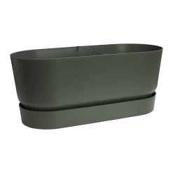Bloembak Elho Greenville Terrace 80cm - Met Wielen - Bladgroen 10 Bloembak Elho Greenville Terrace 80cm - Met Wielen - Bladgroen -Tuinbenodigdheden Bevordering greenville terrace trough 80cm wheels plantenbak bladgroen 3 10