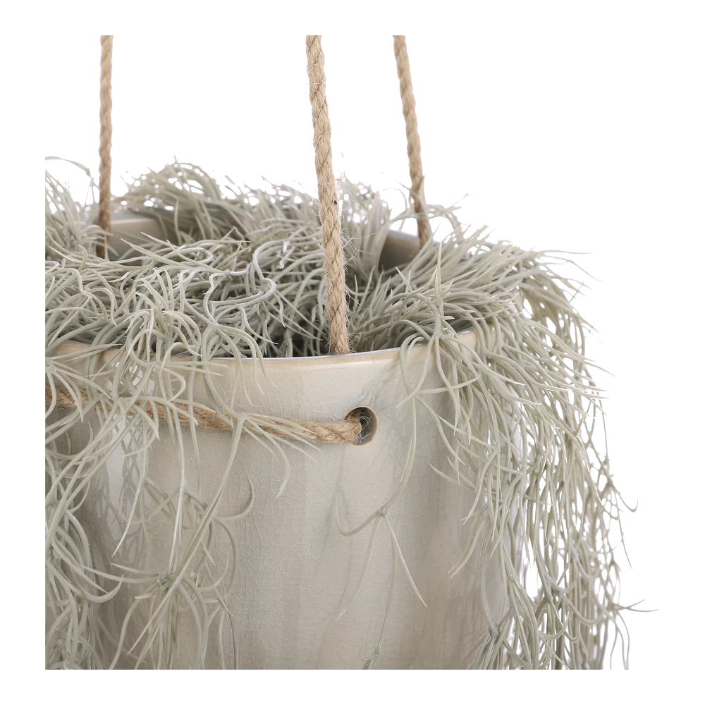 Hangpot Resa - D18,5 X H17cm - Lichtgrijs 5 Hangpot Resa - D18,5 X H17cm - Lichtgrijs - Afbeelding 3