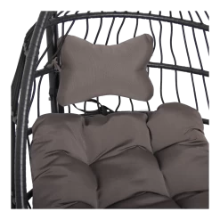 Hangstoel Norway - Inklapbaar - Zwart/Bruin -Tuinbenodigdheden Bevordering hangstoel norway inklapbaar zwart bruin 6