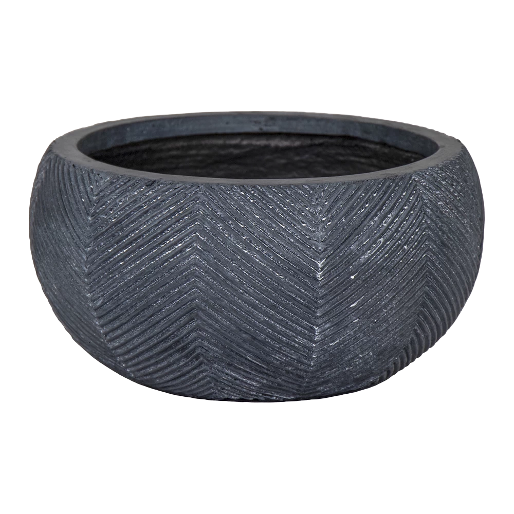 Plantenschaal Iowa Bullet - D31 X H15.5cm - Donkergrijs 3 Plantenschaal Iowa Bullet - D31 X H15.5cm - Donkergrijs