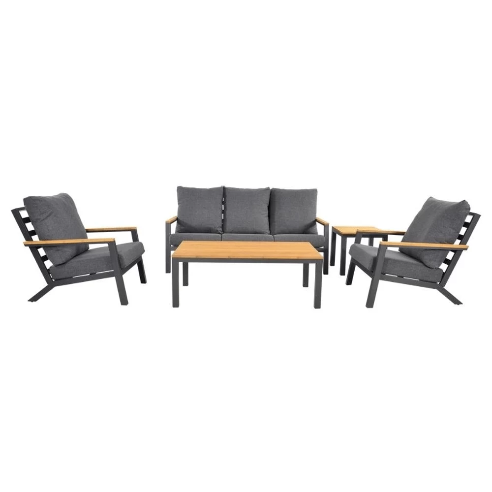 Loungeset Donnan Charcoal 3 Loungeset Donnan Charcoal