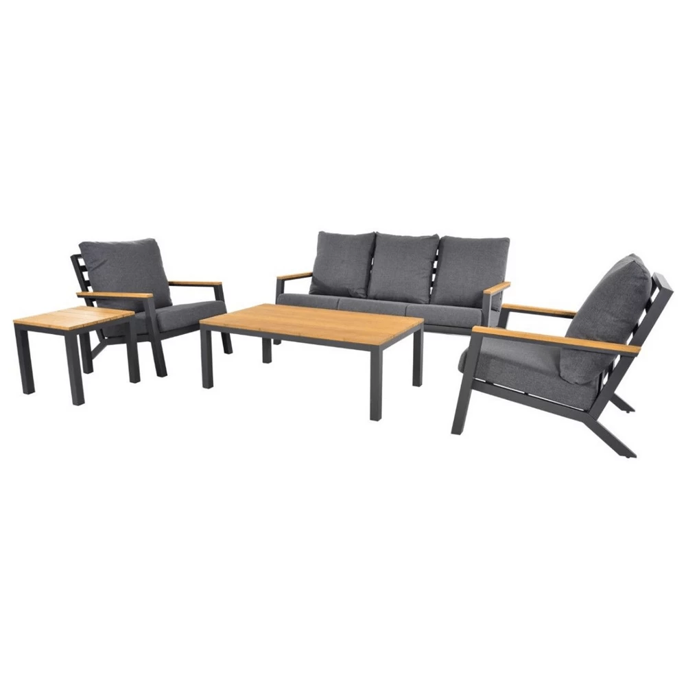 Loungeset Donnan Charcoal 4 Loungeset Donnan Charcoal - Afbeelding 2