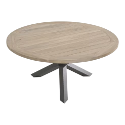 Louvre Dining Tafel Met Alu Poten - U00f8 160 Cm - Natural Teak 8 Louvre Dining Tafel Met Alu Poten - U00f8 160 Cm - Natural Teak -Tuinbenodigdheden Bevordering louvre dining tafel met alu poten 160 cm natural teak 2 1