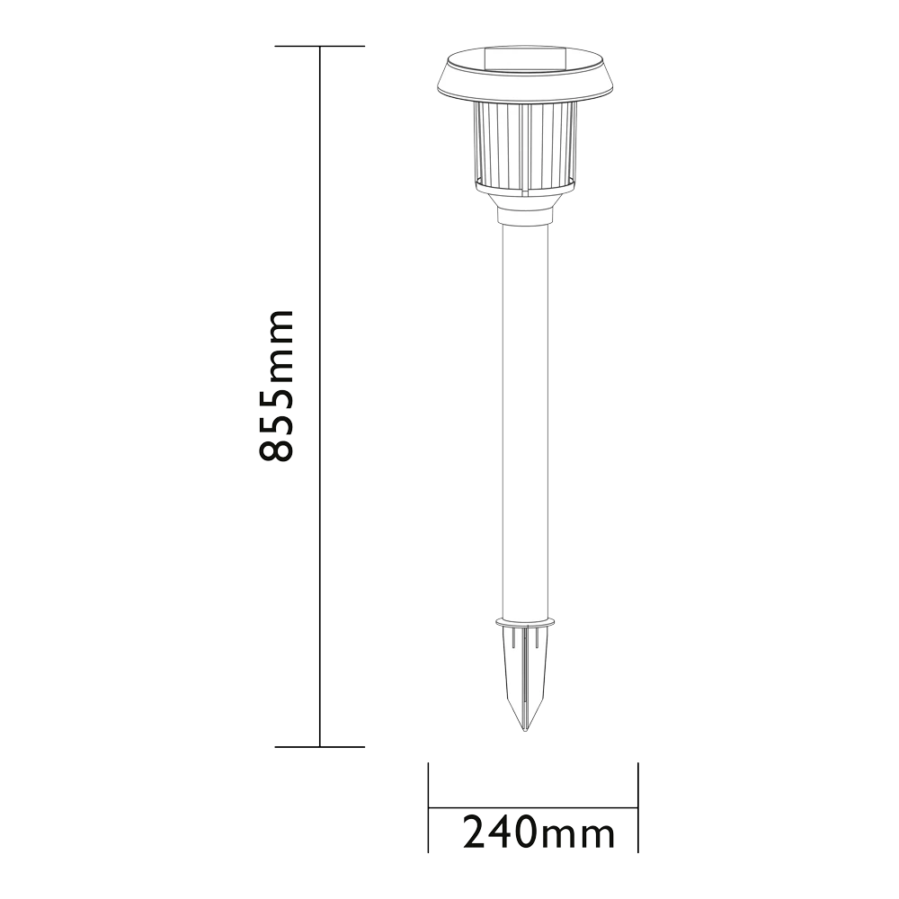 Luxform Hybride Solar Tuinlamp Oklahoma 150 Lumen - Afbeelding 4