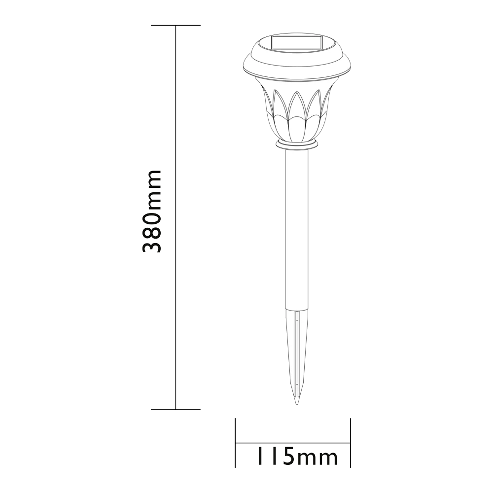 Luxform Hybride Solar Tuinlamp Vermont 10 Lumen - Afbeelding 4