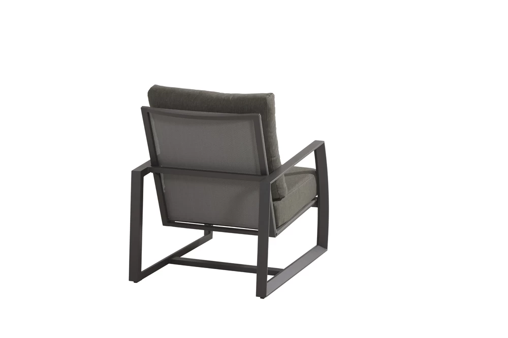 Mauritius Lounge Stoel - Antraciet - Incl. Kussens 4 Mauritius Lounge Stoel - Antraciet - Incl. Kussens - Afbeelding 3