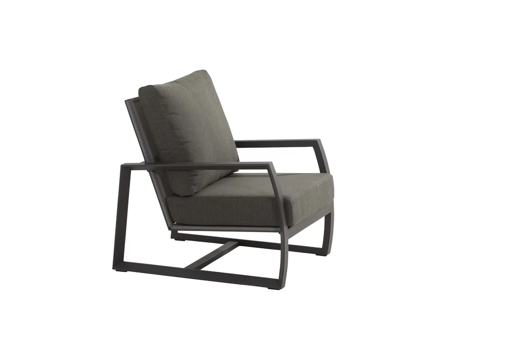 Mauritius Lounge Stoel - Antraciet - Incl. Kussens 5 Mauritius Lounge Stoel - Antraciet - Incl. Kussens - Afbeelding 4