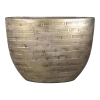 Bloempot Steef Ovaal - L50 X B20 X H36cm - Industrieel Goud -Tuinbenodigdheden Bevordering ov steef 50x20x36 bloempot industrieel goud 1 1