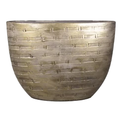 Bloempot Steef Ovaal - L50 X B20 X H36cm - Industrieel Goud