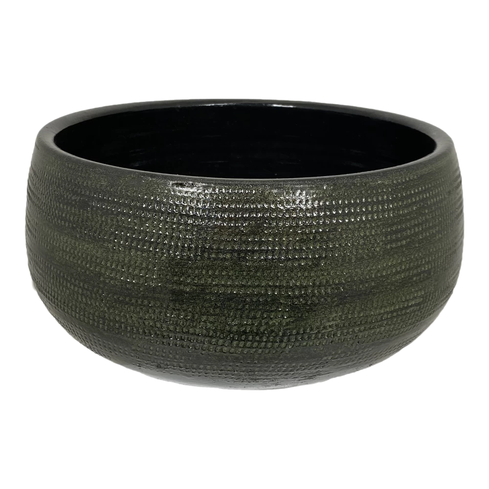 Plantenschaal Tokio - D24 X H12cm - Groen 3 Plantenschaal Tokio - D24 X H12cm - Groen