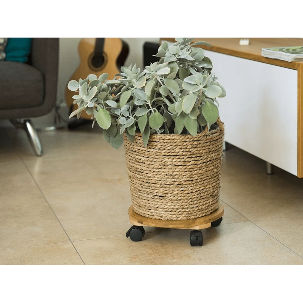 Plantentrolley Rond HKC - 30cm - Naturel - Max. 50kg - Nature 4 Plantentrolley Rond HKC - 30cm - Naturel - Max. 50kg - Nature - Afbeelding 2