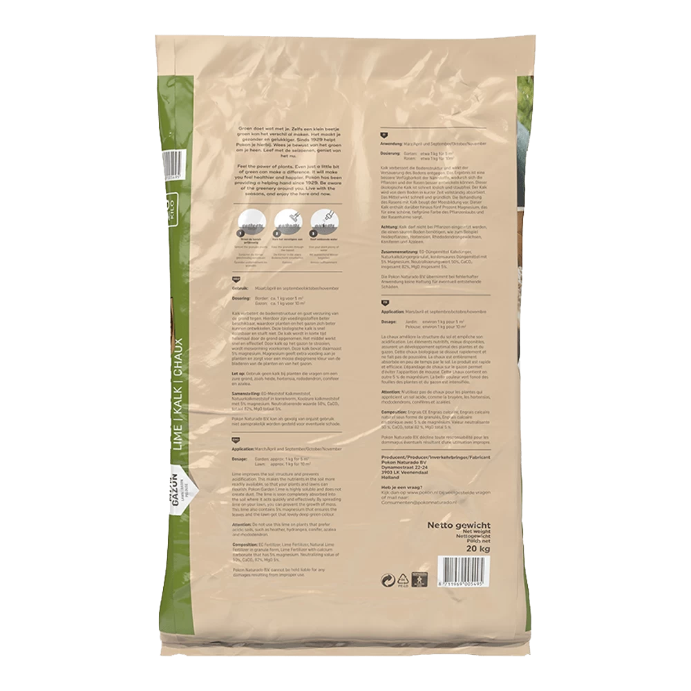 Pokon Bio Kalk 20kg Voor 200mu00b2 - Gazonkalk 4 Pokon Bio Kalk 20kg Voor 200mu00b2 - Gazonkalk - Afbeelding 2
