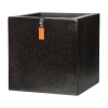 Capi Plantenbak Vierkant Lux Terrazo - L30 X B30 X H30cm - Zwart -Tuinbenodigdheden Bevordering pot vierkant 30x30x30 zwart plantenbak 1 5