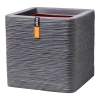 Capi Plantenbak Vierkant Nature Rib NL - L40 X B40 X H40cm - Donkergrijs -Tuinbenodigdheden Bevordering pot vierkant rib nl donkergrijs plantenbak 1 5