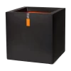 Capi Plantenbak Vierkant Urban Smooth NL - L40 X B40 X H40cm - Zwart -Tuinbenodigdheden Bevordering pot vierkant smooth nl 40x40x40 zwart plantenbak 1 4