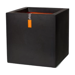 Capi Plantenbak Vierkant Urban Smooth NL - L40 X B40 X H40cm - Zwart