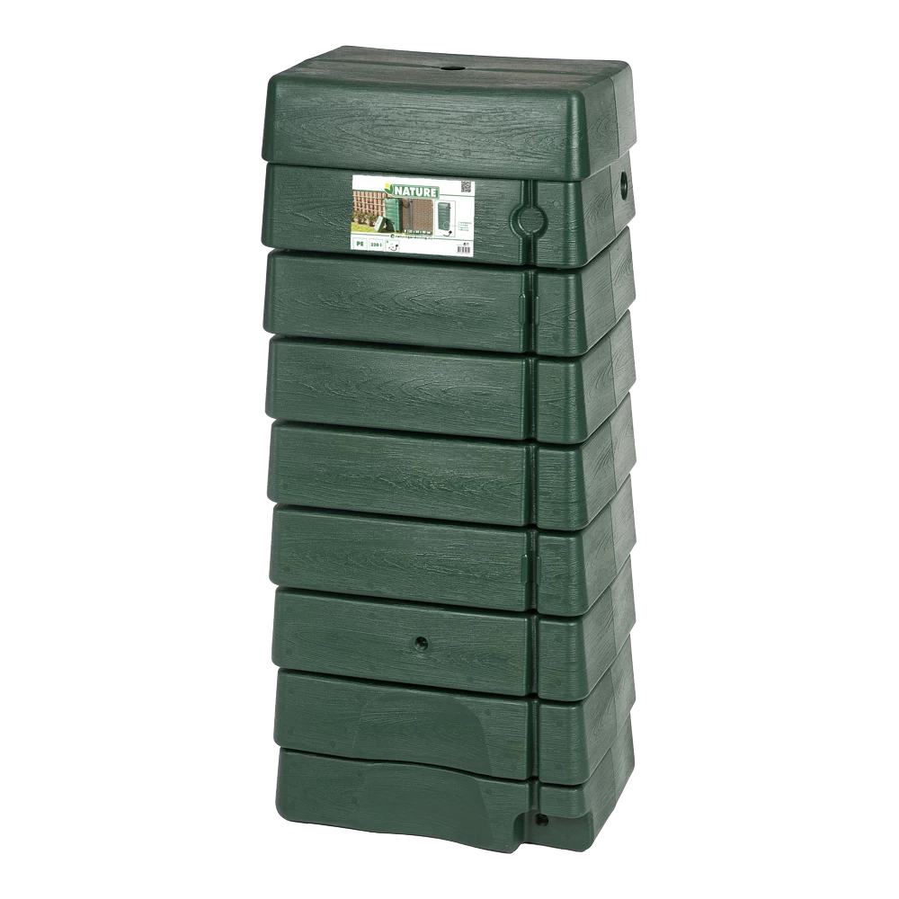 Regentank 276L Kunststof - Groen - H135x60x40cm - Nature 4 Regentank 276L Kunststof - Groen - H135x60x40cm - Nature - Afbeelding 2