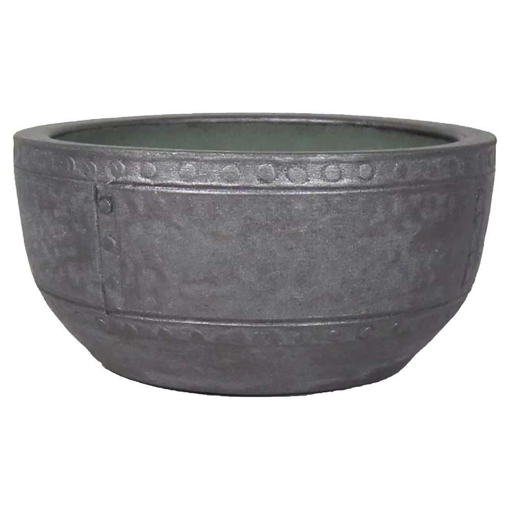 Plantenschaal Fien - D29 X H14cm - Antraciet 3 Plantenschaal Fien - D29 X H14cm - Antraciet